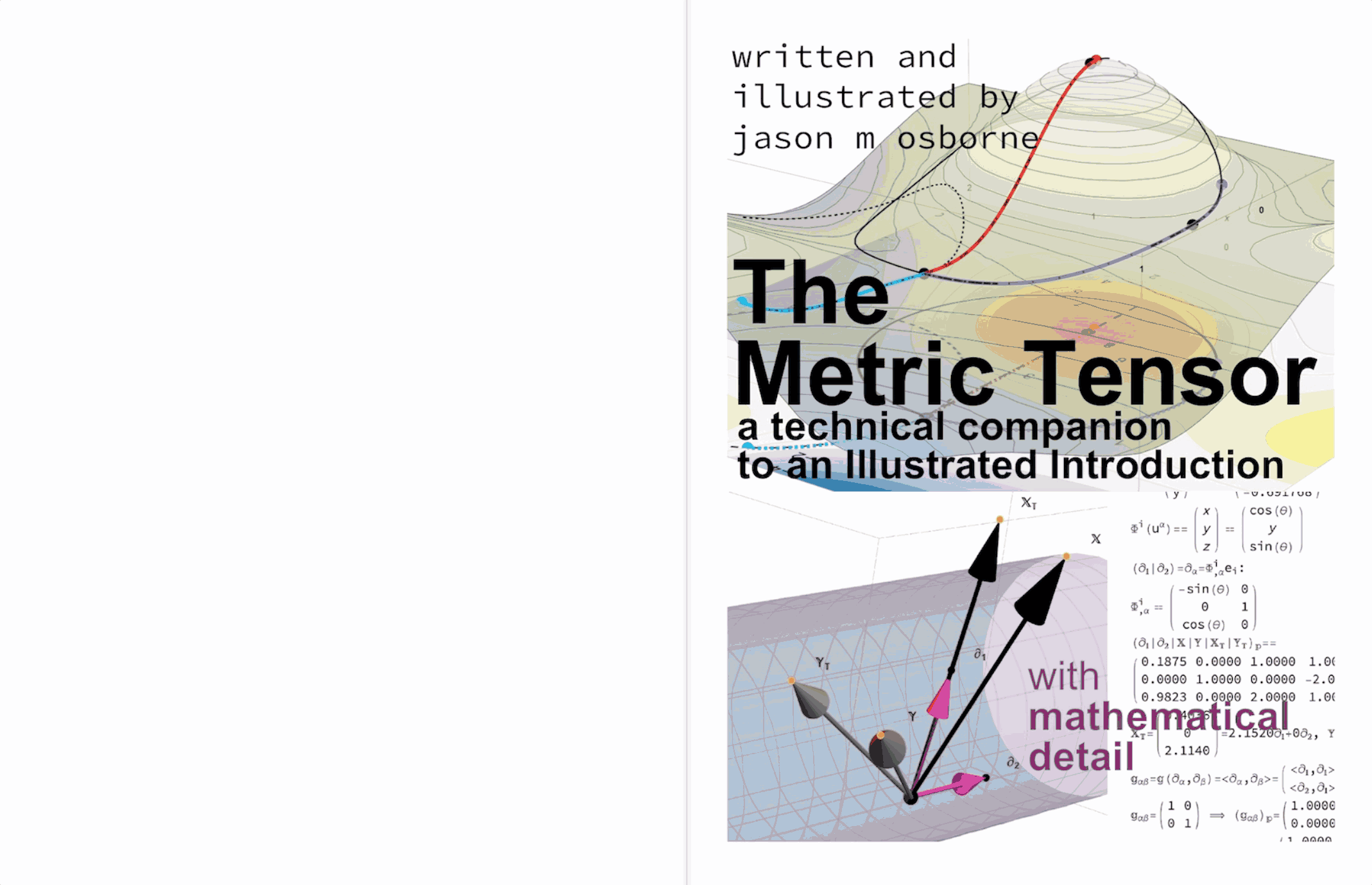 An eBook/Book Hybrid Possibility with Pages and Interactive Layers as Illustrated by the Apple Book The Metric Tensor Illustrated eBook 